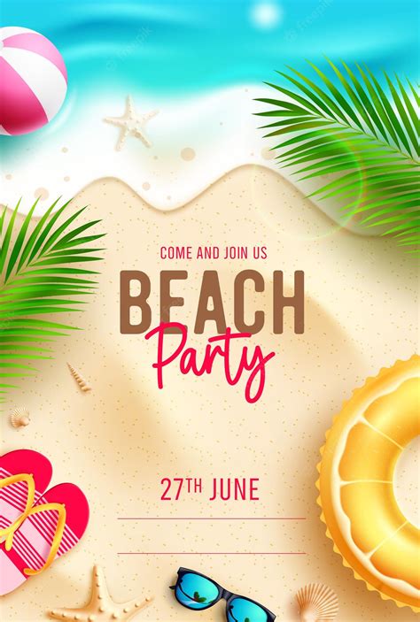 Beach Party Invitation Ideas