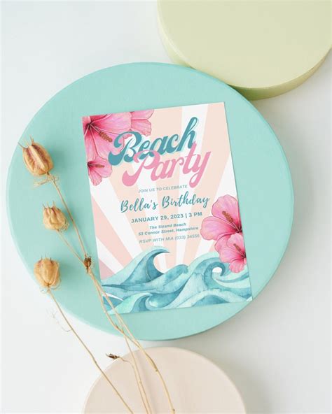 Beach Party Invitation Template