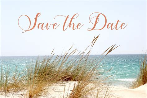 beach save the date template