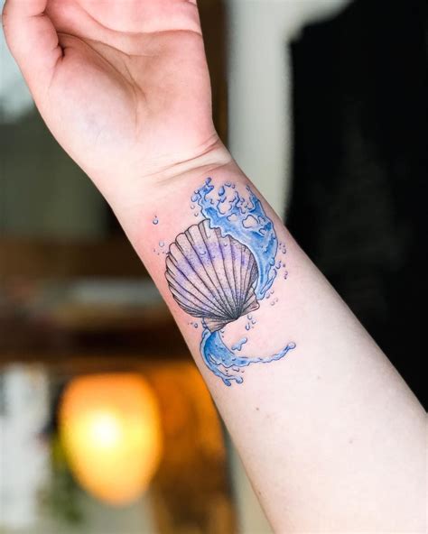 Beach shell tattoo designs