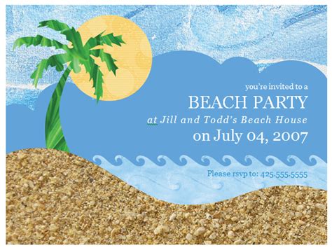 Beach-Themed Invitation Template