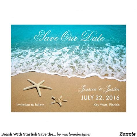 Beach Wedding Save The Date Design