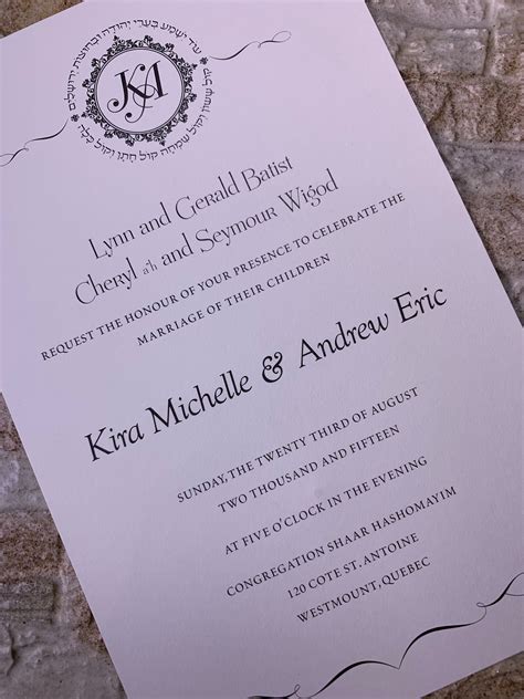 Beachy keen bilingual wedding invitation