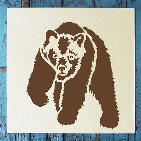 Simple Bear Stencil Designs