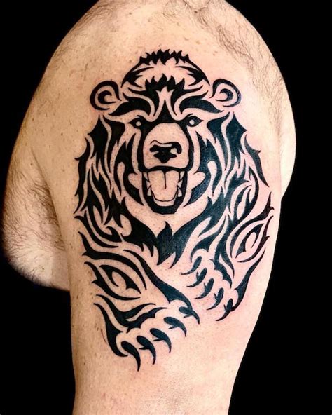 Bear tattoos meaning for men and women