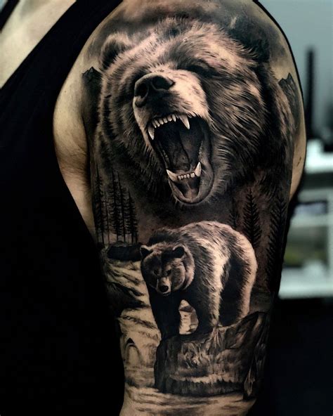 Bear tattoos on arm