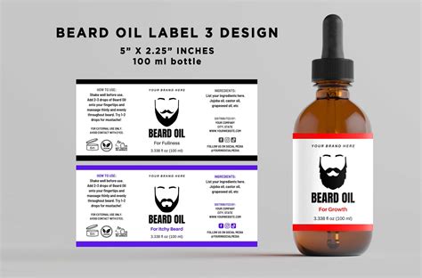 Beard oil label design ideas for men