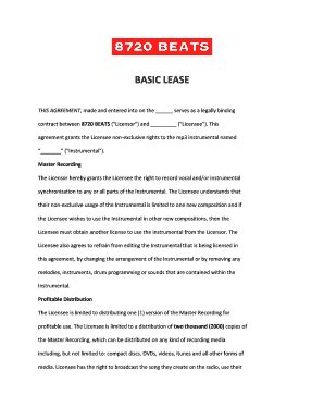 Beat Lease Contract Sample