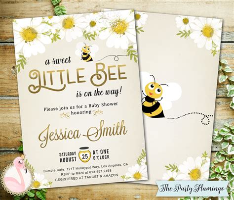 Beautiful Bee Invitation Design