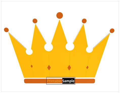 A beautiful crown template with intricate design