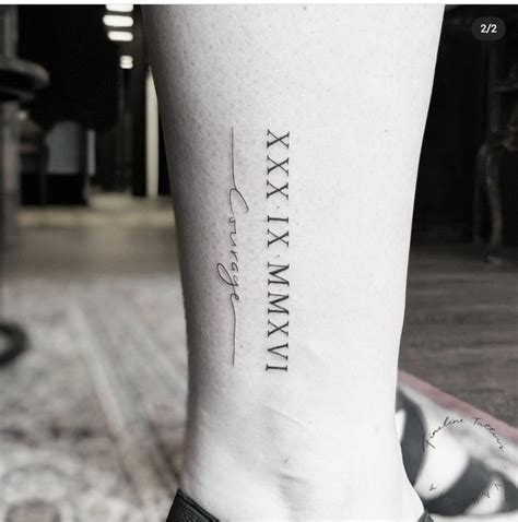 Description of Beautiful Roman Numerals Tattoos