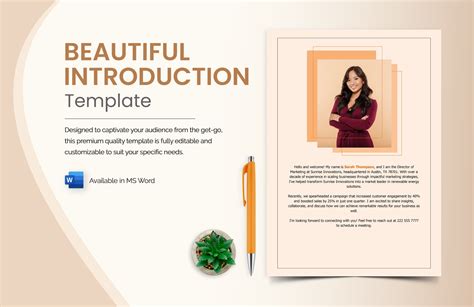 Beautiful Self Introduction Template