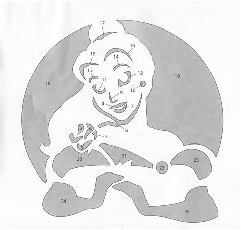 Beauty and the Beast Belle Pumpkin Stencil