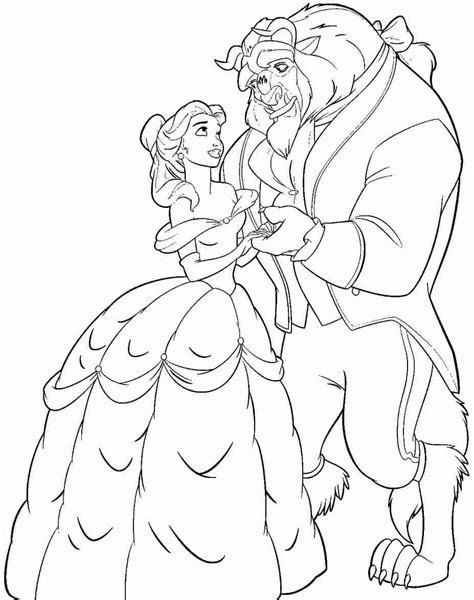 Beauty and the Beast coloring page