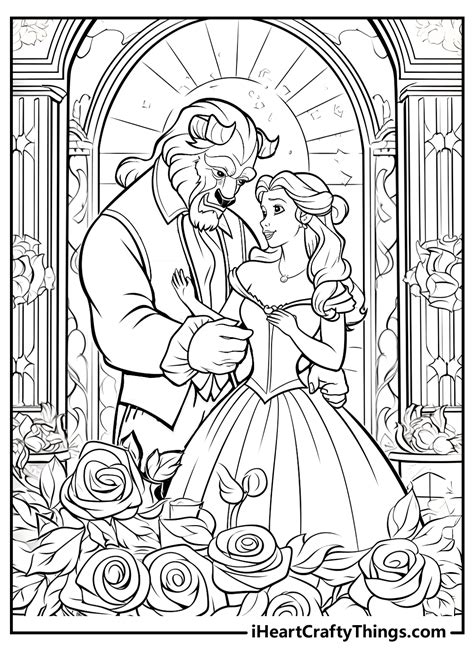 Beauty and the Beast coloring sheets