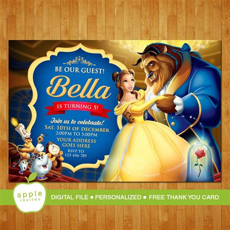 Beauty and the Beast Invitation Ideas