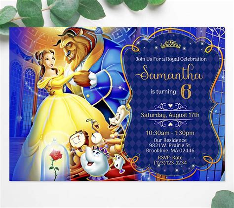 Beauty and the Beast Invitation Inspiration