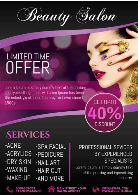 Beauty salon template