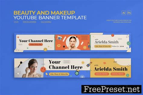 Beauty YouTube banner template