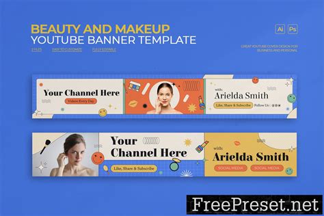 Beauty YouTube Banner Template