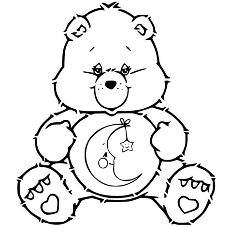 Bedtime Bear Coloring Page