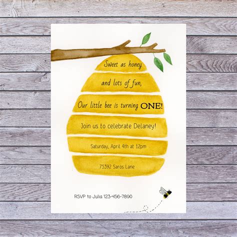 Bee Hive Invitation