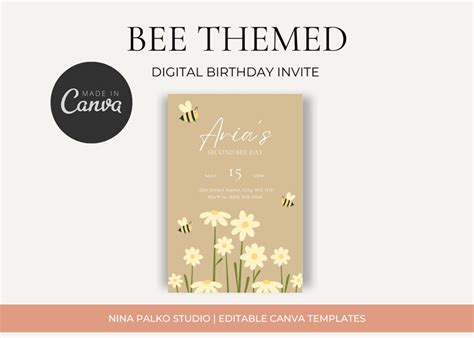 Bee Invitation Template