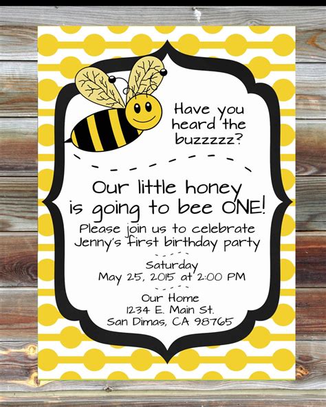 Finding bee party template