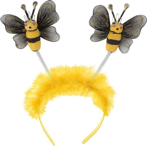 A person wearing a bee-utiful headband