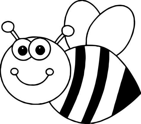 Bee coloring page 2