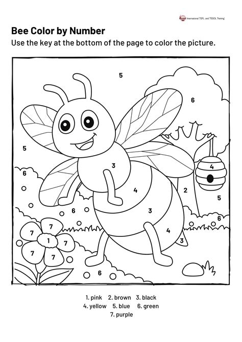 Bee coloring page fun