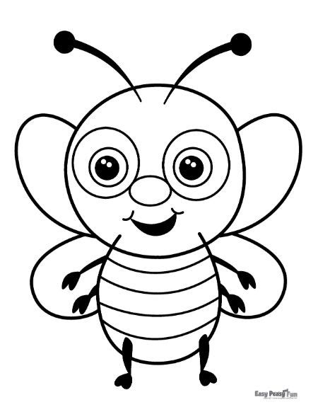 Bee coloring page tips