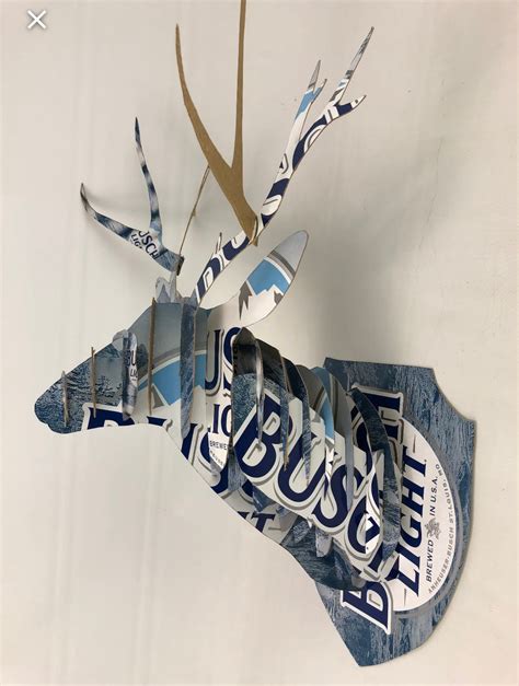 Beer Box Deer Head Template DIY Project