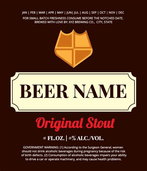 Beer Label Template Design Inspiration