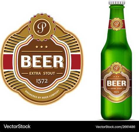 Beer label template download with various formats