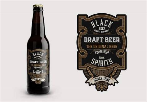 Beer label template psd