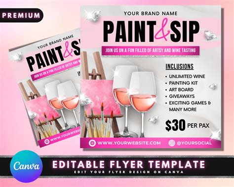 Beginner-Friendly Sip and Paint Templates