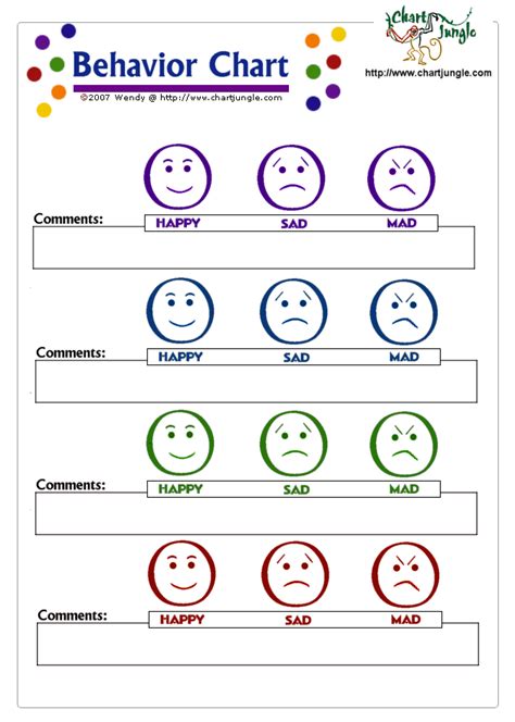 Behavior Chart with Smiley Faces