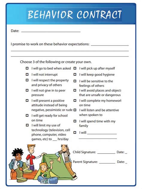 Behavior Contract for Kids