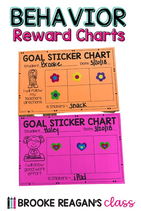 Free printable behavior sticker chart for kids