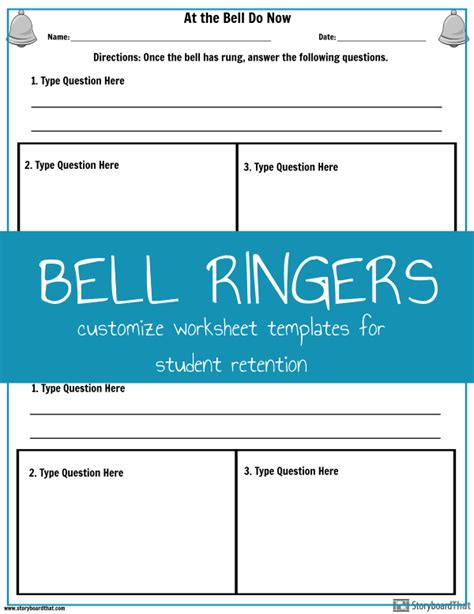 Bell Ringer Template for Classroom Use