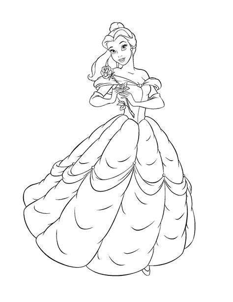 Belle Coloring Page for Kids