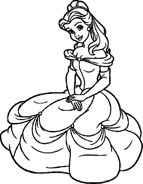 Belle Princess Coloring Pages