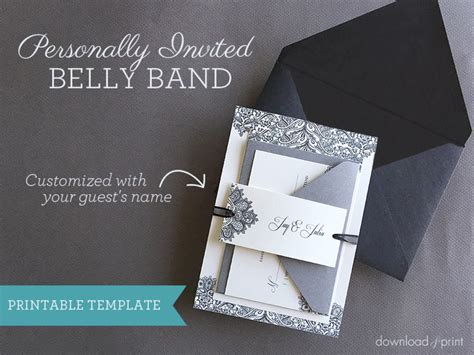 Anniversary Belly Band Template