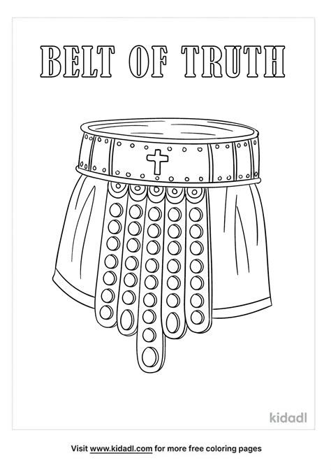 A Belt of Truth coloring page