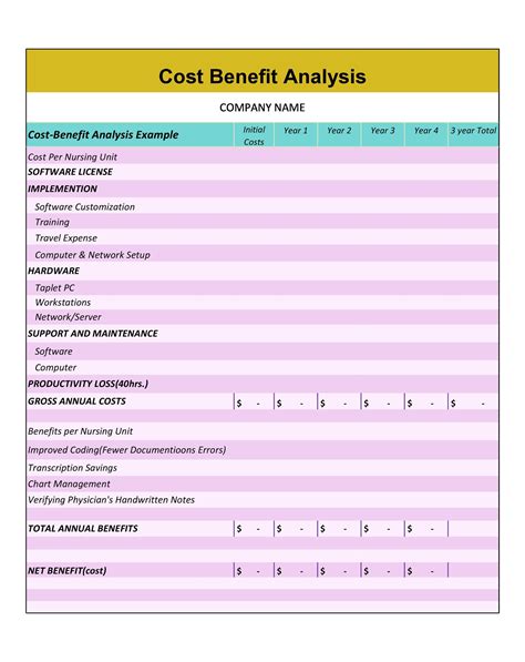 Benefit-Based Comparison Template Example