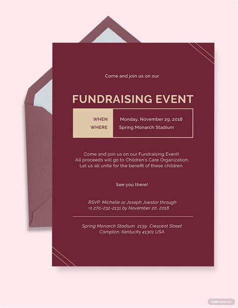 Benefit Concert Fundraising Invitation Template