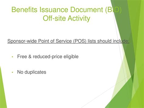 Benefits Issuance