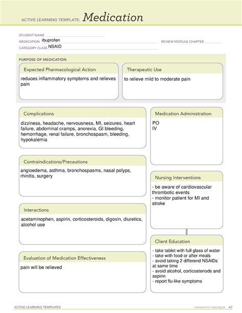 Benefits of ATi Medication Template