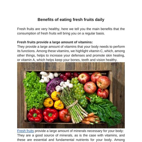 Benefits of eating fresh fruit